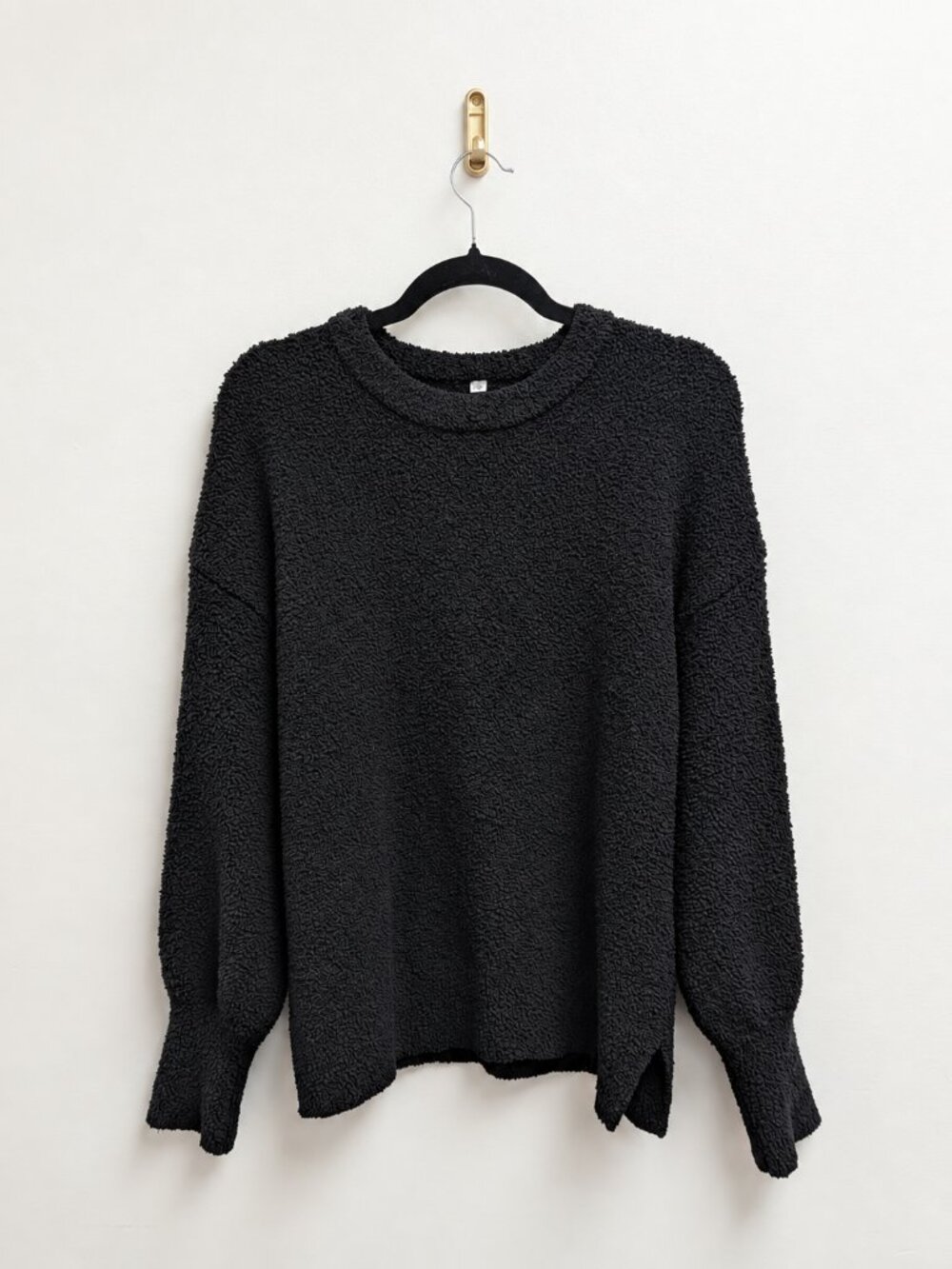 Popcorn Knit Fuzzy Sweater
